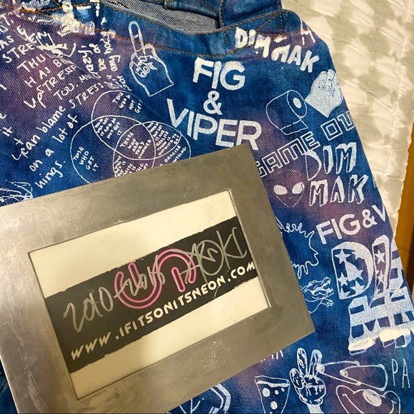 1/1 Fig & Viper x Up All Night x Dim Mak Jean Tote (+ signed Steve Aoki ticket) - Picture 13 of 13